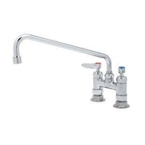 T&S B-0225-CR Double Pantry Faucet, Deck Mt., 4 Inch Centers, Cerama Cartridges | AV3NAM