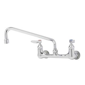 T&S B-0231-02 Faucet, 8 Inch, Wall Mt, 1/2 Inch NPT Elbows, 12 Inch Swing Nozzle, With Outlet | AV3NCV