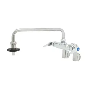 T&S B-0235-12FS-35A Double Pantry Faucet, Wall Mt., 12 Inch Front Section Swing Nozzle | AV3NER