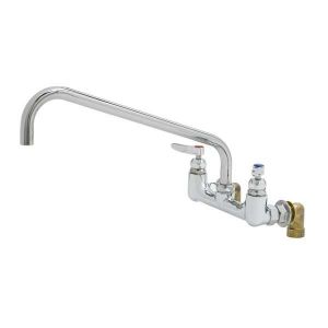 T&S B-0290-01 Mixing Faucet, 8 Inch Wall Mount, 16 Inch Swing Nozzle, Inlets, Lever Handles | AV3NHQ