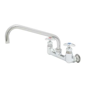 T&S B-0290-CVH Mixing Faucet, 8 Inch Wall Mt, 12 Inch Swing Nozzle, Inlet Elbows, Check Valves | AV3NHX