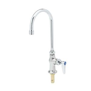 T&S B-0308-QT-WS Single Pantry Faucet, Quarter-Turn Eterna, Lever Handle, Swivel Gooseneck | AV3NLZ