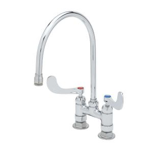 T&S B-0324-CR-129X Surgical Faucet, Deck Mount, With Cerama, 8 3/4 Inch Gooseneck | AV3NNM