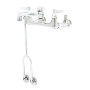 T&S B-0656-POL Service Sink Faucet, Wall Mt., 8 Inch Centers, Integral Stops, Polished | AV3PCK