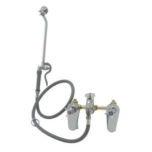 T&S B-0682-ST Bedpan Washer, Mixing Faucet, With Loose Key Stops, Extended Spray Outlet | AV3PGC