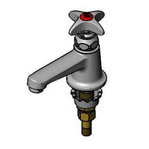 T&S B-0710-HW Sill Faucet, 1/2 Inch NPSM Male Shank, 2.2 gpm Aerator, 4-Arm Handle | AV3PHR