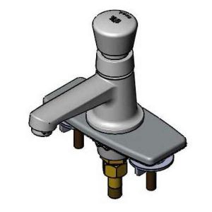 T&S B-0712-4DP Sill Faucet, Self-Closing Push-Button, Forged Deckplate | AV3PHY