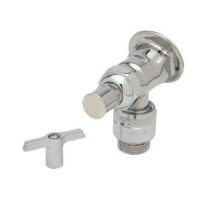 T&S B-0737-POL Sill Faucet, 3/4 Inch NPT Female Flanged Inlet, 3/4 Inch Hose Threads, Polished | AV3PKC