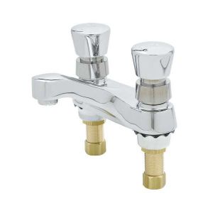 T&S B-0831-F05 Metering Faucet, Deck Mt., 4 Inch Centers, 0.5 GPM Spray Device | AV3PLR