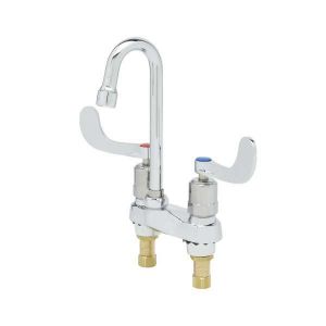 T&S B-0834-01 Metering Faucet, Deck Mt, 4 Inch Centers, Swivel/Rigid Gooseneck | AV3PMB