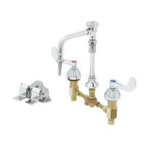 T&S B-0850-01-PV Mixing Faucet, With Double Pedal Valve, VB Rigid/Swivel Nozzle | AV3PMH