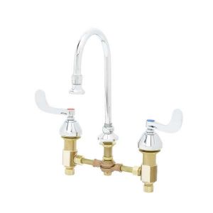 T&S B-0865-04 Medical Faucet, Concealed Body, 8 Inch Centers, Wrist Handles, With Rosespray | AV3PMP