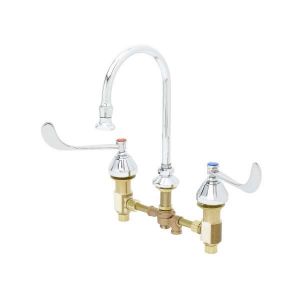 T&S B-0866-PV Medical Faucet, Conceal Body, Wrist Handle, Pedal Valve Inlet, Rosespray | AV3PNB