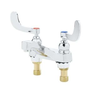 T&S B-0890-F05 Lavatory Faucet, Deck Mt., 0.5 GPM Spray Device, 4 Inch Wrist Action Handles | AV3PPW