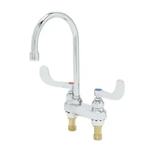 T&S B-0892-122X Medical Faucet, 4 Inch, Deck Mt, Swivel/Rigid Gooseneck, Stream Regulator | AV3PQU