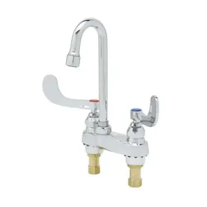 T&S B-0892-VF22 Medical Faucet, Dk Mt, Swivel/Rigid Gooseneck, VR 2.2 GPM Aerator | AV3PRZ