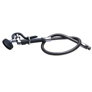 T&S B-0956 Spray Assembly, 3 Feet Reinforced Rubber Hose, Self Closing Angled Spray Valve | AV3PUL