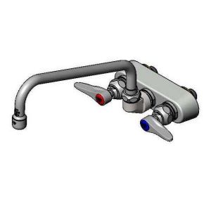 T&S B-1107 Workboard Faucet, Wall Mount, 3-1/2 Inch Centers, 10 Inch Swing Nozzle | AV3PXK