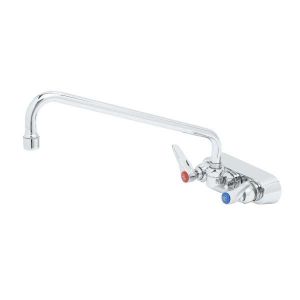 T&S B-1108 Workboard Faucet, Wall Mount, 3-1/2 Inch Centers, 12 Inch Swing Nozzle | AV3PXL