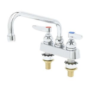 T&S B-1111-XS Workboard Faucet, Deck Mt., 4 Inch Centers, 8 Inch Swing Nozzle, 2 Inch Shank | AV3PYK