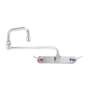 T&S B-1137 Workboard Faucet, Wall Mt., 8 Inch Centers, 18 Inch Double Joint Nozzle | AV3QCE