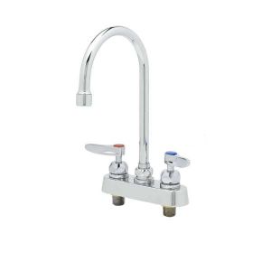 T&S B-1141-CR Workboard Faucet, Deck Mt., 4 Inch, 6 Inch Swivel Gooseneck, With 2.2 GPM Aerator | AV3QCU