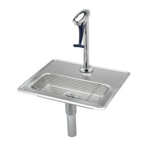 T&S B-1230-12 Water Station, With 12 Inch Pedestal Glass Filler And Drip Pan Assembly | AV3QGM