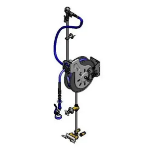 T&S B-1432-01 Hose Reel Assembly, Open 35 Feet Hose Reel, Exposed Piping and Accessories | AV3QJL