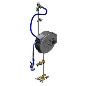 T&S B-1432 Hose Reel Assembly, Enclosed 30 Feet Reel, Exposed Piping and Accessories | AV3QJK