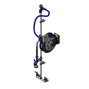 T&S B-1433-01 Hose Reel Assembly, Open 35 Feet Hose Reel, Exposed Piping and Accessories | AV3QJP