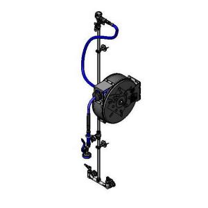 T&S B-1433 Hose Reel Assembly, Closed 30 Feet Hose Reel, Exposed Piping and Accessories | AV3QJN
