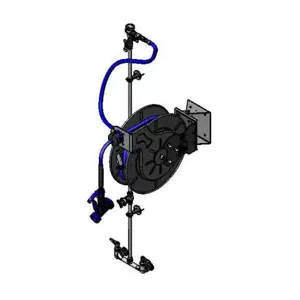 T&S B-1439-CR-SSB Hose Reel, Open, 50 Feet, Exposed Piping, 8 Inch Base Faucet | AV3QKN