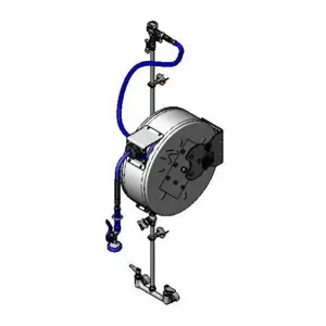 T&S B-1444 Hose Reel Assembly, 3/8 Inch x 50 Feet Enclosed SS Reel | AV3QKP