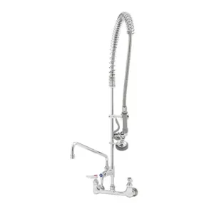 T&S B-2187-01 Pre-Rinse Faucet Unit, 8 Inch Wall Mount, Add-On Faucet, 14 Inch Swing Nozzle | AV3QMM