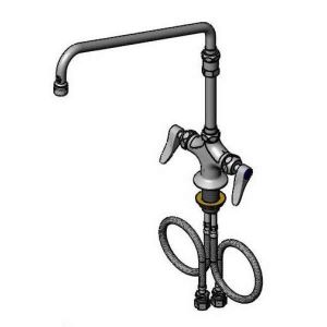 T&S B-2294-CR Double Pantry Faucet, With Ceramas, 14 Inch Swivel Nozzle | AV3QQR