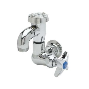 T&S B-2301 Sill Faucet, Single Hole, 3/4 Inch Hose Thread Outlet, Polished Chrome | AV3QQW
