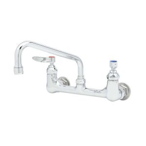 T&S B-2414-SC Center Double Pantry Faucet, 8 Inch, With Spring Checks | AV3QVK