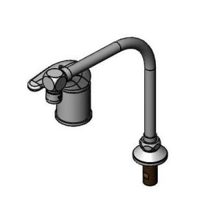 T&S B-2746 Side Mt Mixing Faucet, High-Arc Gooseneck And 2.2 GPM Aerator, Inlet Flex Lines | AV3QZH