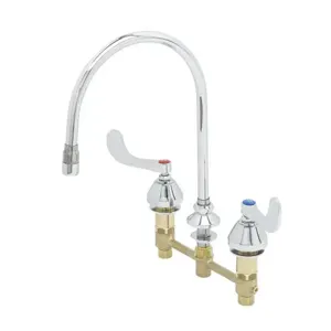 T&S B-2862-QT-WS Medical Faucet, 8 Inch Centers, QT-Eternas, Swivel Gooseneck, 1.5 GPM Aerator | AV3RBB