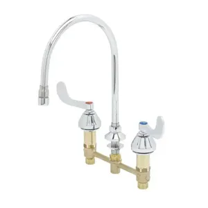 T&S B-2862-QT Medical Faucet, 8 Inch Centers, 1/4 Turn Eternas, Swivel Gooseneck, Aerator | AV3RBA