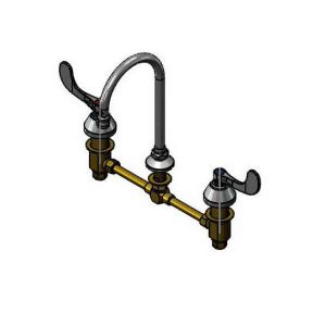 T&S B-2866-04L Medical Faucet, Deck Mt., 12 Inch Centers, Swivel/Rigid GN, With 2.2 GPM | AV3RCG