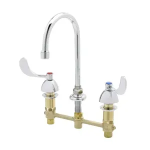 T&S B-2866-05QT-L15 Faucet, Deck Mt., 8 Inch, QT Eternas, 4 Inch WA Handles | AV3RDE