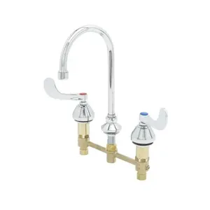 T&S B-2866-05QT-WS Medical Faucet, 8 Inch Centers, QT-Eternas, Swivel Gooseneck, 1.5 GPM Aerator | AV3RDG