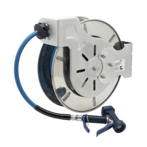 T&S B-7133-06 Hose Reel, Open, Stainless Steel, 1/2 Inch x 35 Feet Hose | AV3RNH