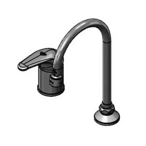 T&S BA-2742 Faucet, Single Lever Side Mount Control, Swivel/Rigid Gooseneck, VR Aerator | AV3ZEG