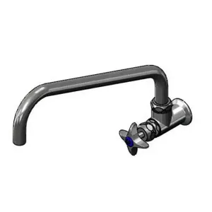 T&S BF-0299-18 Single Wall Mount Faucet, 18 Inch Swing Nozzle, Street Elbow | AV4AMN