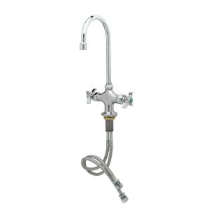T&S BL-5700-04 Lab Mixing Faucet, Swivel/Rigid Gooseneck, With 2.2 GPM Aerator, 4-Arm Handles | AV4BEY