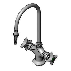 T&S BL-5704-03 Lab Mixing Faucet, Swivel Gooseneck, Serrated Tip | AV4BFE