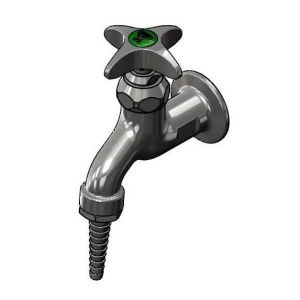 T&S BL-5800-02 Single Supply Lab Faucet, Serrated Tip Outlet, 1/2 Inch NPT Female Inlet | AV4BHM