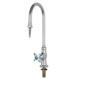 T&S BL-5850-01TL-CW Lab Faucet, Tin-Lined, Single Temp, Eterna, 4-Arm Handle, Swivel/Rigid Gooseneck | AV4BHR
